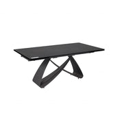 Dune Black & Sunset Gold Vein Ceramic Extending Dining Table by Pendle Village Furniture